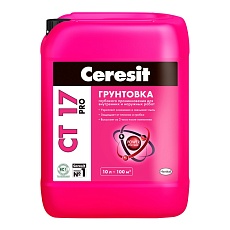 Грунтовка глубокого проникновения Ceresit CT17 Pro, 10л